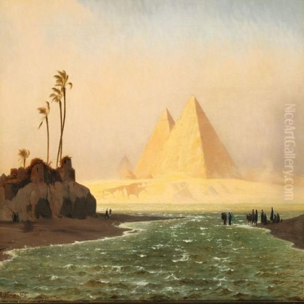 Pyramiderne Ved Gizeh; Orkenvinden Chamsin Blaeser - view 1
