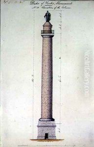 Elevation of the Duke of York's Monument, Carlton Gardens, London, 1831 by Benjamin Dean Wyatt