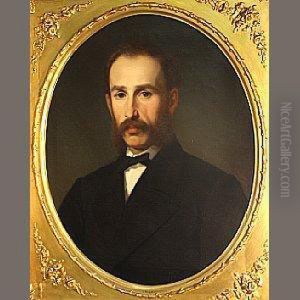 A Portrait Of Julius Baum by Ludwig Neustatter
