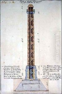 Cross-section of the Duke of Yorks Monument, Carlton Gardens, London, 1831