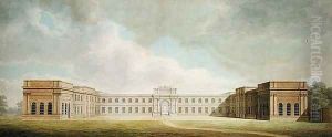Perspective view of the Kitchen Court, 1815 by Benjamin Dean Wyatt