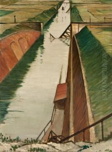 Destroyed Canal, Ytres by Christopher R. Wynne Nevinson