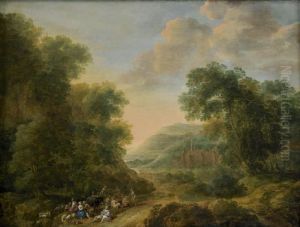Satyrer Och Bonder Pa Byvag by Gillis Neyts