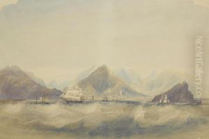 A Royal Navy Frigate Under Tow In Front Bay, Aden, Yemen