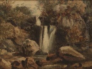 Inversnaid Waterfall, Ben Lomond by William Nicholl