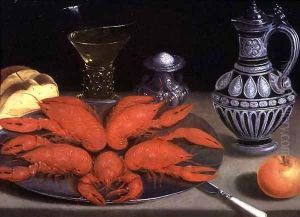 Still-life with crayfish, a roemer and a ewer by Gotthardt von Wedig