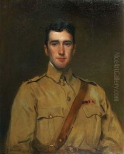 Portrait Of An Army Officer In Khaki Uniform