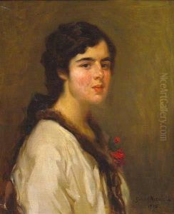 Dama Con Vestido Blanco by Gabriel Nicolet