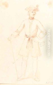 An album of drawings of subjects from Shakespeare, Milton, Cervantes and Scott, studies for illustrations in The Spectator and architectural drawings