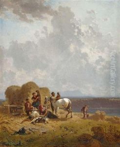 Rast Wahrend Der Heuernte