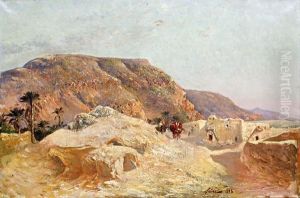 Palanquin A La Sortie D'une Bourgade