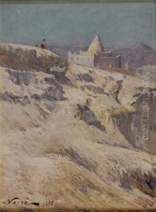 Paysage De L'atlas Algerien Huile Sur Toile Signee En Bas A Droite Et Datee 1895 by Maxime Noire