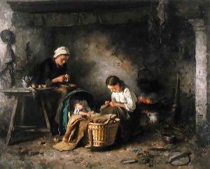 A Dutch Home, 1899 by Johannes Weiland