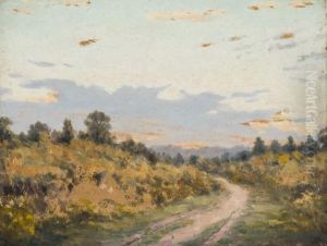Chemin De Campagne Et Paysage De Marais by Emile Noirot