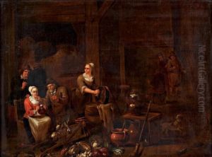 Interieur D'une Cuisine Dans Une Auberge