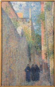 Strada Con Figure by Plinio Nomellini