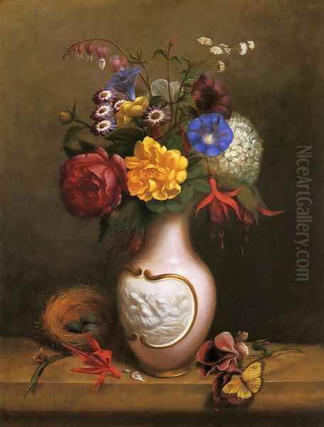 Floral Arrangement with Birds Nest - view 1