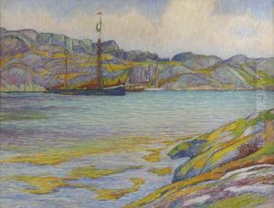 Batar Vid Klippa by Karl Nordstrom