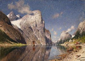 Norwegische Fjordlandschaft by Adelsteen Normann
