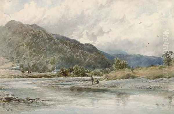 Fishing on the Conway - view 1