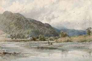 Fishing on the Conway by Edmund Morison Wimperis