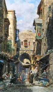 The street of David in Jerusalem, c.1890 by Carl Wuttke