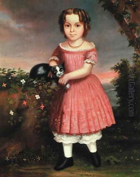 Portrait of a Child stroking a Cat, 1851 - view 1