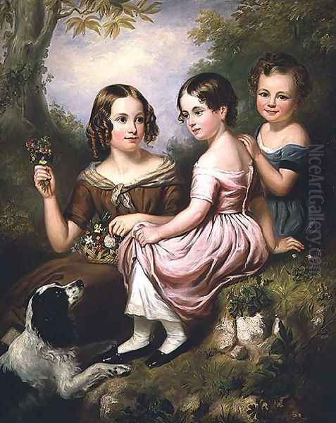 Portrait of three children, 1846 - view 1