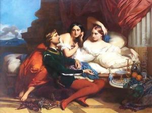 Boccaccio Reading the Decameron to Queen Joanna of Naples by Baron Gustave Wappers