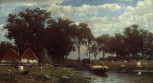 The Hay Bridge by Johan Hendrik Weissenbruch