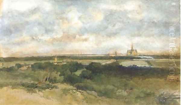 A panoramic view of Haarlem from the dunes - view 1