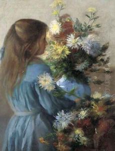 Arranging flowers by Juliette Wytsman