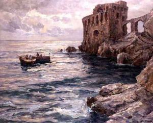 Fishing off the Coast of Capri, 1915 by Karl Gottlieb Wenig