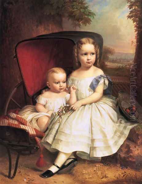 Portrait of Two Children, Helen and Alice Capron - view 1