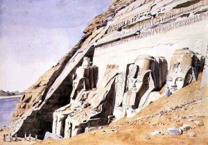 No.1081 Front of the Great Temple at Abu Simbel, c.1845 by Canon G. F. Weston