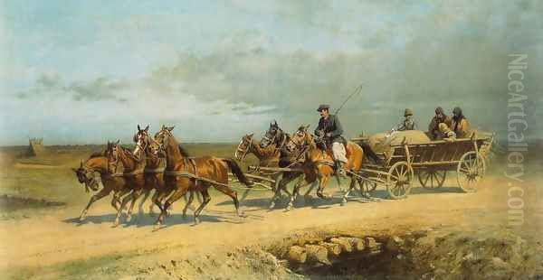 Seven-in-hand at Debrecen c. 1880 - view 1