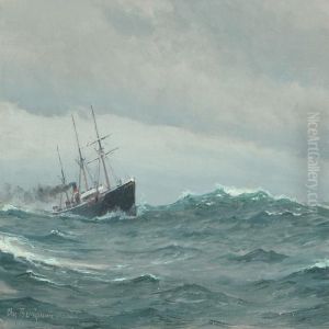 Steamer On Open Sea Steamer On Open Sea