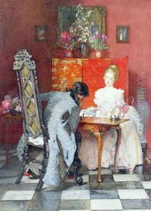 The Chess Players, or Black to Move, 1920 by Joseph Walter West