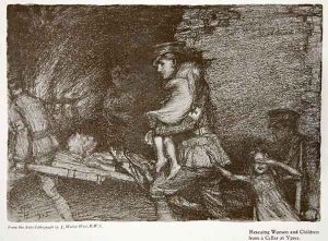 Rescuing Women and Children, from The Year 1915: a Record of Notable Achievements and Events, 1915 by Joseph Walter West