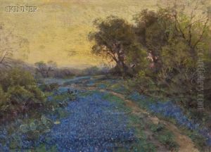 Blue Bonnets And Cactus