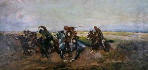 Polish Lancers attacking Russians, 1920