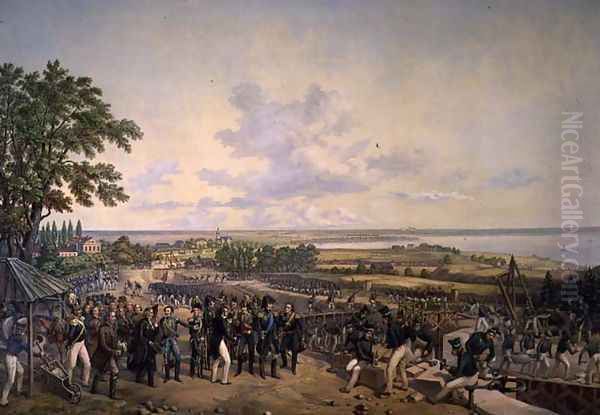 King Carl XIV Johan (1763-1844) of Sweden Visiting the Canal Locks at Berg in 1819, 1856 - view 1