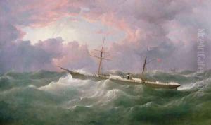 Portrait of the Isis, a Steam and Sail Ship