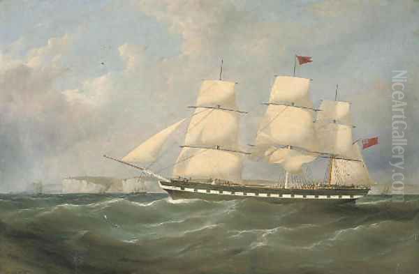 An outward-bound merchantman heading down the Channel - view 1