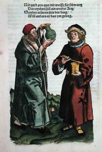St. Damian and St. Cosmas, illustration from the Feldtbuch der Wundartzney by Hans von Gersdorff, c.1540 by Hans or Johannes Ulrich Wechtlin