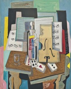 Composition Cubiste by Manuel Ortiz De Zarate