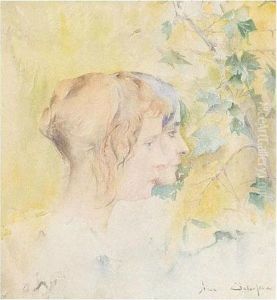 Two Girls In Profile by Allan Osterlind