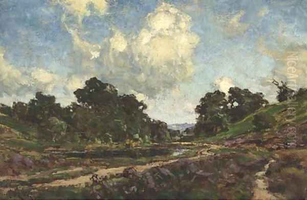 Landscape with trees and a lake - view 1