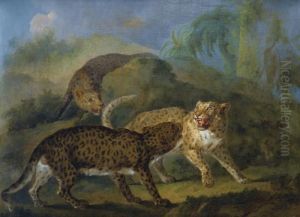 Trois Leopards by Jacques Charles Oudry