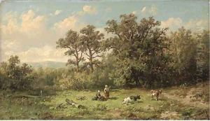 Cattle herders building a fire Cattle herders building a fire